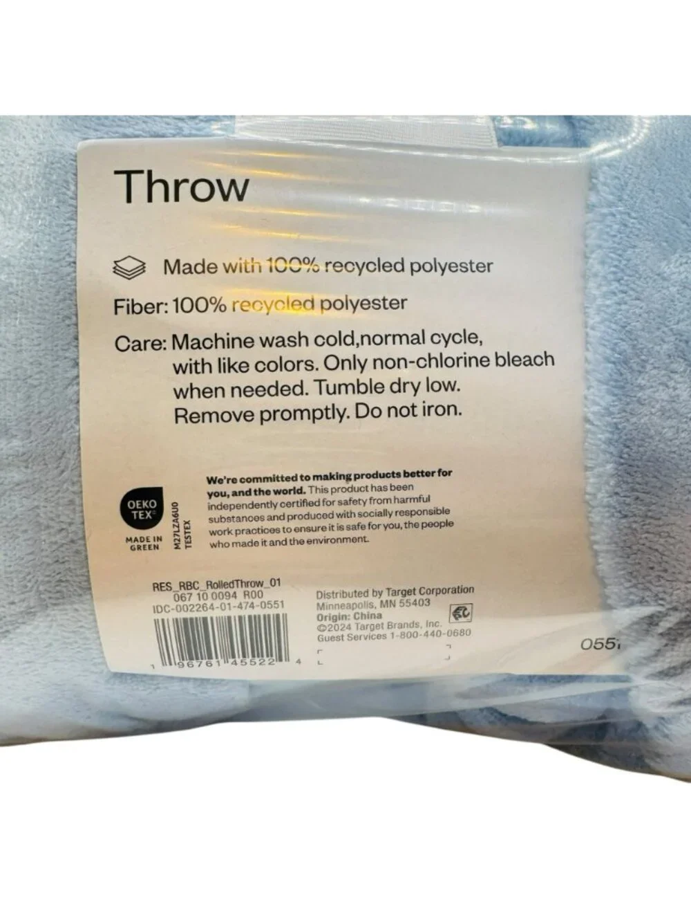 Room Essentials Blue Throw Blanket 50